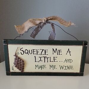 Rustic Wine-Themed Wall Sign